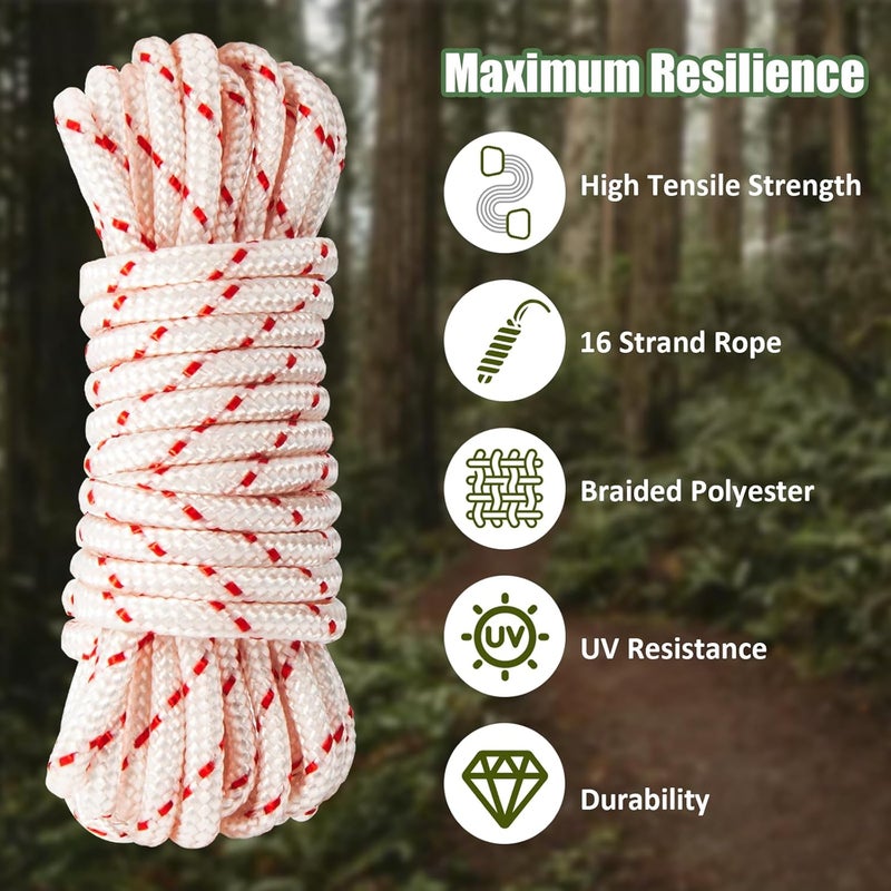 URANNBRIKS 10 ft (3.5mm) Lawn Mower Pull Cord Replacement, High Tensile Strength Pull Rope with Handle for Generator, Weed Eater, Chainsaw, Pressure Washer, and Small Engine - Image 3